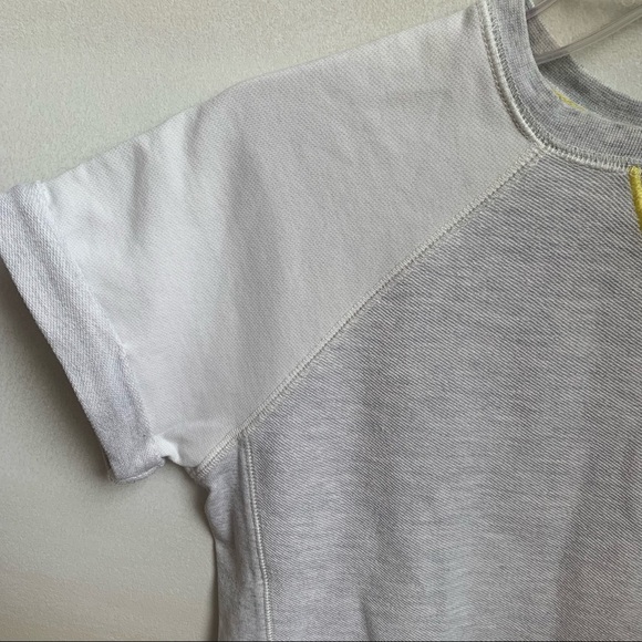 Calvin Klein Retro Boxy Short Sleeved Sweatshirt Colour Block Reverse Weave XS - Picture 5 of 12